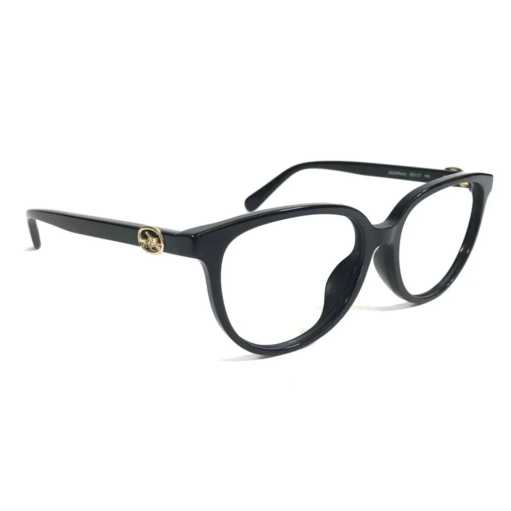 Coach Eyeglasses Frames HC6182F 5002 Shiny Black Gold Square Full Rim 55-17-140 - Picture 3 of 12